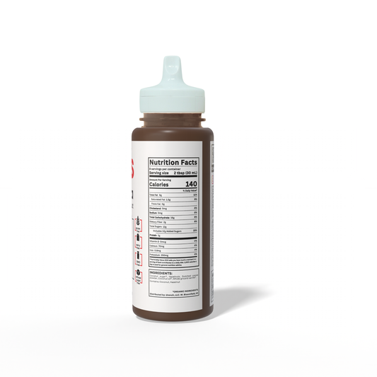 Side view of Drench It Clean Naturella product in a sleek container, showcasing its compact design and branding.