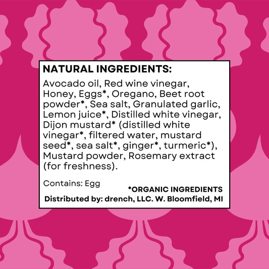 Image of the Greek Goddess product ingredient list from Drench It Clean, showcasing detailed ingredients for this skincare product.
